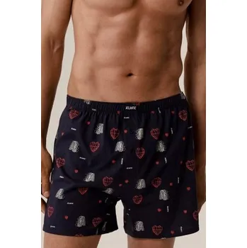 Pánské spodní prádlo 2 PACK trenýrky Atlantic 2GMB-012 Tmavě modrá-červená M