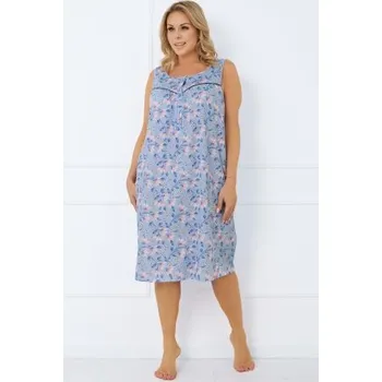 Dámská noční košile Noční košile na ramínkách Italian Fashion Facelia - bavlna Modrá XL