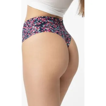 Dámské oblečení Julimex Bezešvé Tanga s vysokým pasem Cranberries String Maxi XXL