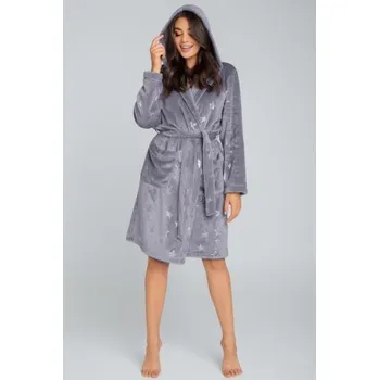 Dámské oblečení Dámský župan Italian Fashion ARTE Polar - teplý Šedá XL