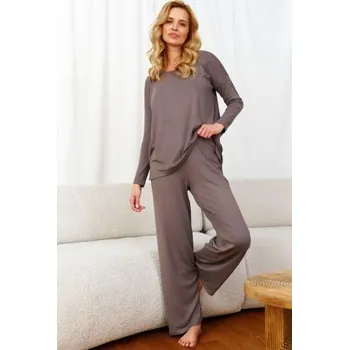 Dámské pyžamo Dámské pyžamo Doctor Nap 7305 - viskóza Hnědá L