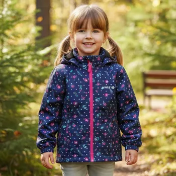 Dívčí bunda Dívčí softshellová bunda bez zateplení tm.modrá Wolf B2361