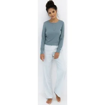 Dámské pyžamo Dámské pyžamo Sensis Janelle - bavlna Mořská zeleň L