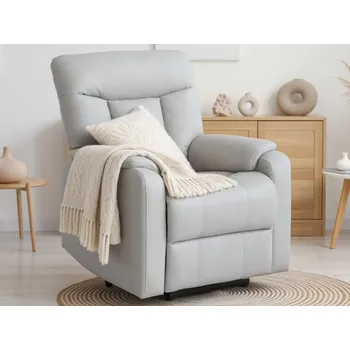 Křeslo Křeslo s elektrickým polohováním Fiona, světle šedá látka