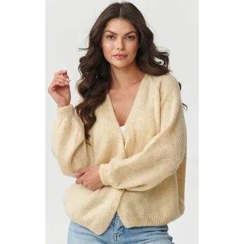 Dámský svetr Kardigan Makadamia S170 - sv. béžový Světle béžová One size