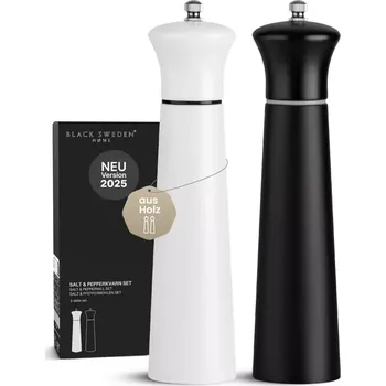 Mlýnek na koření Sada mlýnků na sůl a pepř Black Sweden Home,černý a bílý