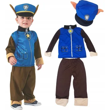 Dětský kostým s čepicí s ušima Tlapková patrola Chase hnědý/modrý, M