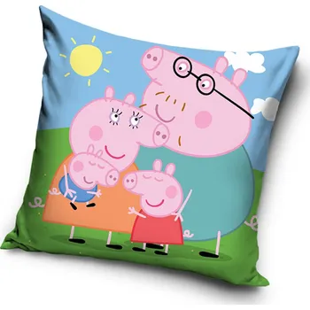 Polštář Dětský povlak na polštářek Prasátko Pepina Rodinné Objetí