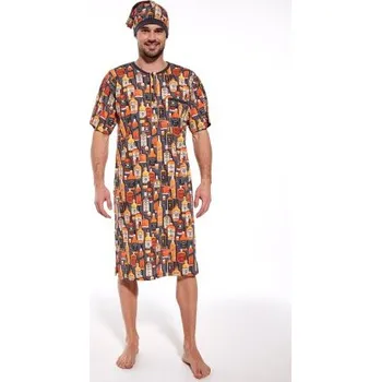 Pánská noční košile Cornette 110/23 Alkohol Tmavě šedá L