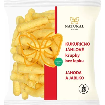 Kukuřično-jáhlové křupky bez lepku jahoda, jablko Natural Jihlava 40g