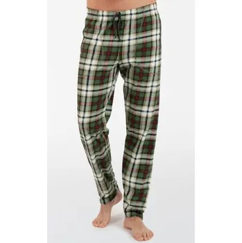 Pánská móda Pyžamové kalhoty Italian Fashion Seward - pánské bavlněné Tmavě zelená 2XL