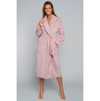 Dámský župan Dámský župan Italian Fashion Morena - dlouhý Starorůžová L
