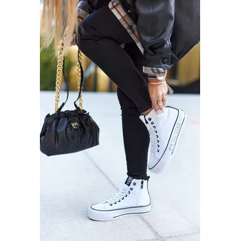 Dámské tenisky BIG STAR SHOES Vysoké Tenisky Na Platformě Big Star II274014 Barva: Bílá, Velikost: 40