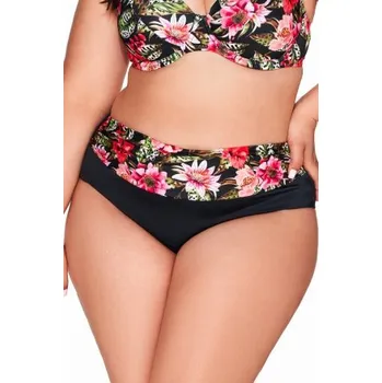 Dámské plavky Spodní díl plavek Ava Lingerie SF 219/3 Floral Černo-barevná 2XL