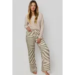 Dámské dlouhé pyžamo mefemi Selene - bavlna Béžová XL