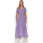 Klasické šaty Makadamia M549 - fialové Fialová M