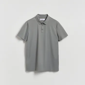 Reserved - Polokošile střihu slim - světle šedá - 606IM-09X - 606IM-09X-XXL