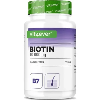 Speciální výživa Vit4ever Biotin - 10 000 mcg, 365 tablet Každodenní péče o pokožku, vlasy a nehty v jedné tabletě