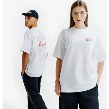 Pánské tričko DECATHLON Unisex tričko s grafikou Elementals L BÍLÁ|ČERVENÁ