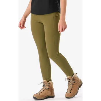 Dámské legíny SIMOND Dámské legíny na treking odolné MT500 XS KAŠTANOVÁ|ZELENÁ