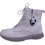 Boty Karyoka 7019 - 528 šedé dámské kožené kotníkové Velikost: 40