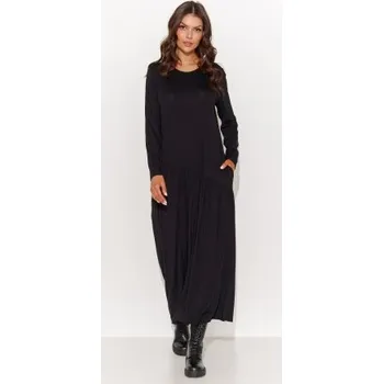 Dámské šaty Numinou Klasické šaty Numinou M915 - asymetrický střih Černá L/XL