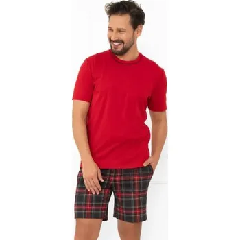 Pánská móda Pánské krátké pyžamo Italian Fashion Rusoli - bavlna Červená 2XL