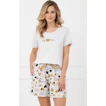 Dámské oblečení Dámské pyžamo Italian Fashion Ariela - bavlna Ecru L