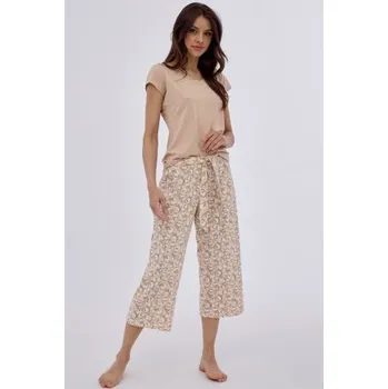 Dámské pyžamo Dámské pyžamo Cornette Suzana - "V" dekolt Béžová S