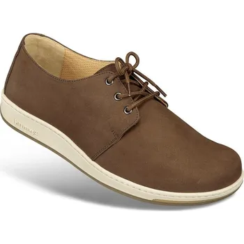 Pánská zdravotní obuv Pánské šněrovací polobotky, nubuková useň, hnědá: 44