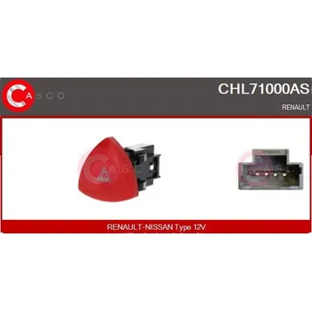 Vypínač výstražných blikačů CASCO CHL71000AS
