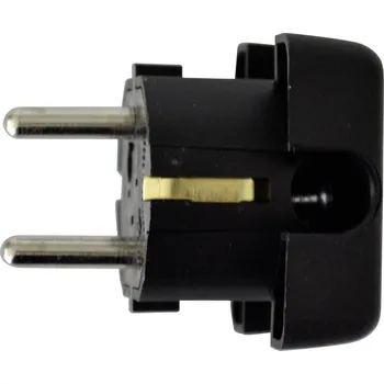 Elektrická zásuvka N a L 17839 plochá zástrčka SchuKo plast 230 V černá