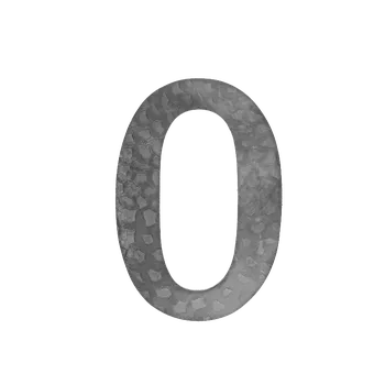 Domovní číslo číslo domové 0, 120x80x3mm zdobené, bez povrchovej úpravy