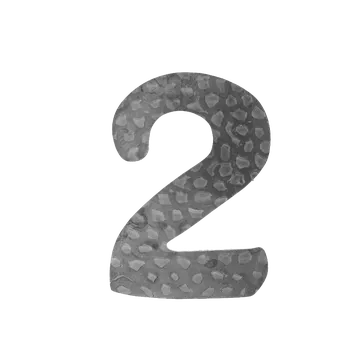 Domovní číslo číslo domové 2, 120x80x3mm zdobené, bez povrchovej úpravy