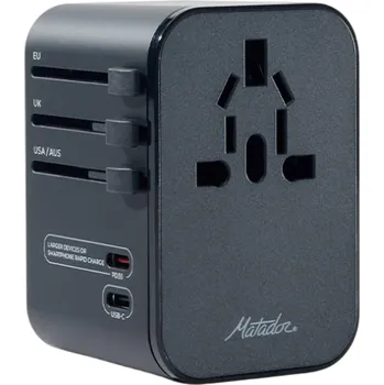 Cestovní adaptér Adaptér Matador Global Travel Adapter Barva: černá
