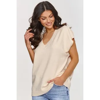 Dámský svetr Dámský svetr Makadamia S157 světle béžový Světle béžová One size