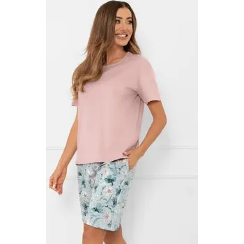 Dámské oblečení Dámské pyžamo Italian Fashion Perlis - bavlna Mátovo-růžová L