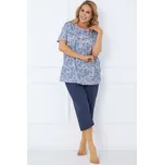 Dámské pyžamo Italian Fashion Facelia - bavlna Tmavěmodrá-modrá 2XL