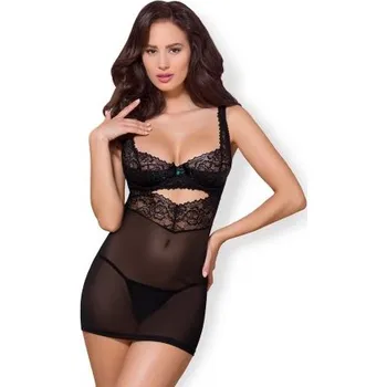 Dámská erotická košilka Sexy košilka Obsessive 867 Černá S/M