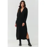 Svetrové šaty Makadamia S161 černé Černá One size