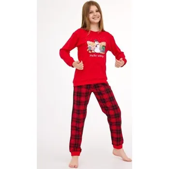 Dívčí pyžamo Dívčí pyžamo Cornette 592/185 Winter Červená 146-152