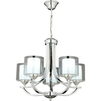 Lustr na řetězu NOVARA 5xE27/40W/230V lesklý chrom