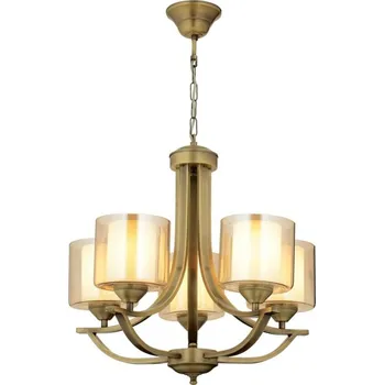 Lustr na řetězu NOVARA 5xE27/40W/230V bronzová