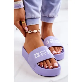 Dámské pantofle BIG STAR SHOES Gumové pantofle Big Star JJ274A263 Barva: Fialová, Velikost: 41
