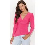 Halenka Numinou NU461 Malinová - "V" dekolt a nařasené rukávy Růžová L(40)