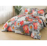 Bavlněné povlečení KARLA na dvě lůžka - oranžové/šedé