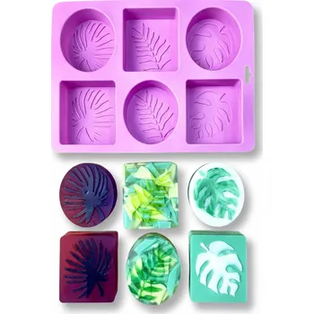 Silikonová forma na výrobu mýdla se vzorem listů