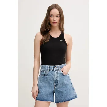 Bavlněný top Lacoste TF5388 černá 99X, vel. 40