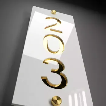 Plechová cedule Číslo Popisné - Linea Verto Rozměr 12x30 cm