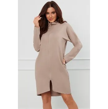 Dámské oblečení Dámský župan na zip Italian Fashion Grafi - bavlněný propínací Béžová M